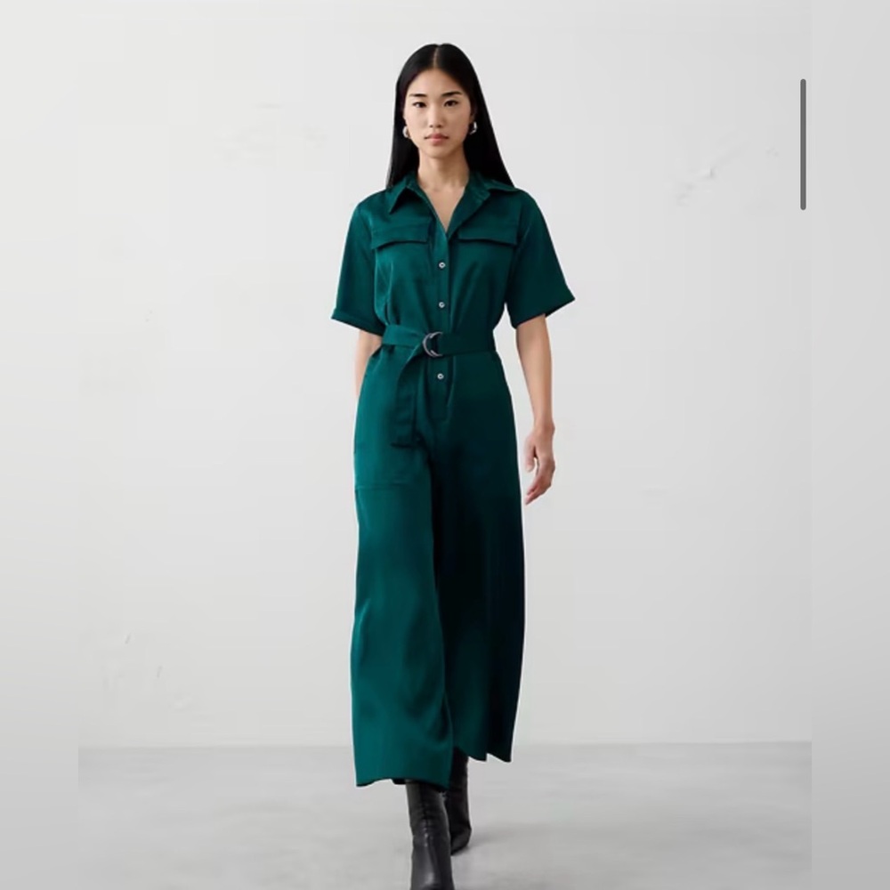 Banana Republic Satin Utility Jumpsuit